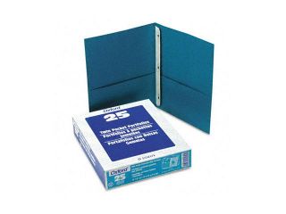 Oxford 57755 Paper Twin Pocket Portfolio, Tang Clip, Letter, 1/2" Capacity, Teal, 25/Box