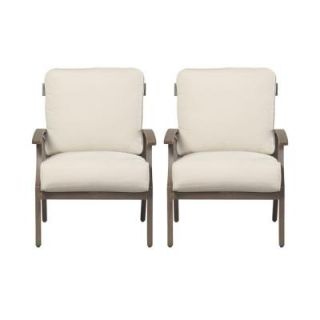 Hampton Bay Bloomfield Patio Lounge Chairs with Custom Cushion (2 Pack) 151 039 LC NF