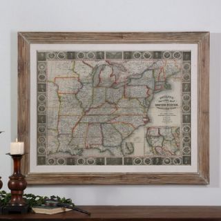 Uttermost Travelers Guide to the US Framed Graphic Art