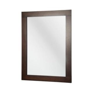 Foremost Orion 28 in. x 38 in. Wall Mirror in Dark Walnut ORNM3828