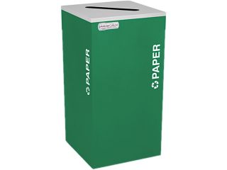 Ex Cell RC KDSQ PEGX Kaleidoscope Collection Recycling Receptacle, 24 gal, Emerald Green