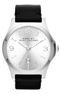 MARC JACOBS Danny Round Leather Strap Watch, 43mm