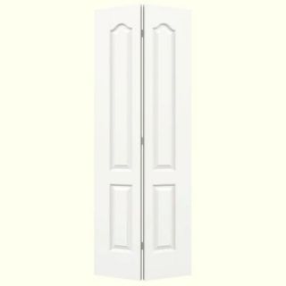 JELD WEN 24 in. x 80 in. Molded Princeton Brilliant White 2 Panel Smooth Hollow Core Composite Bi fold Door THDJW160300002