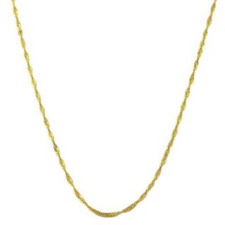 Fremada 14k Yellow Gold Singapore Chain Necklace (14 30 inch) 14 INCH
