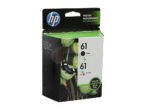 HP 61 Combo pack Black/Tri color Ink Cartridges(CR259FN#140)