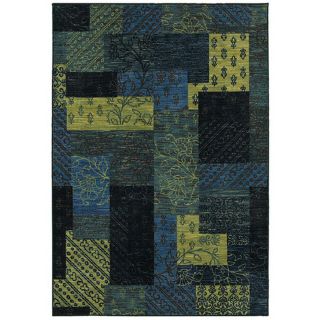 Style Selections Bickerton Blue Rectangular Indoor Tufted Area Rug (Common 5 x 8; Actual 63 in W x 90 in L)