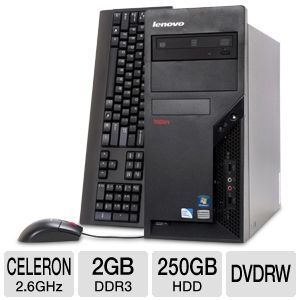 Lenovo ThinkCentre M58 7244 A32 Desktop PC   Intel Celeron E3400 2.6GHz, 2GB DDR3, 250GB HDD, DVDRW, Windows 7 Professional 32 bit