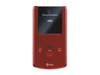 Sony Walkman W518a 100 MB Red Unlocked GSM Flip Cell Phone 2.2"