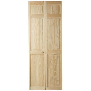 ReliaBilt Solid Core 6 Panel Pine Bi Fold Closet Interior Door (Common 24 in x 80 in; Actual 23.5 in x 79 in)