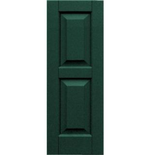 Winworks Wood Composite 12 in. x 33 in. Raised Panel Shutters Pair #638 Evergreen 51233638