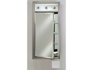 Afina Corporation SD LC2440RSOHST 24x40 Contemporary Integral Lighted Single Door   Soho Stainless