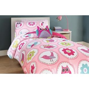CRB 2 Pc Owl Twin Comforter Set   Pink   Home   Bed & Bath   Bedding