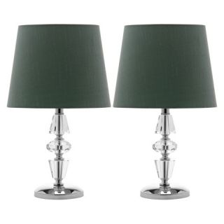 Safavieh Crescendo Tiered Crystal Lamp Green (Set of 2)