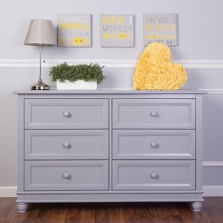 Evolur Hampton Double Dresser   Pebble Gray    Evolur