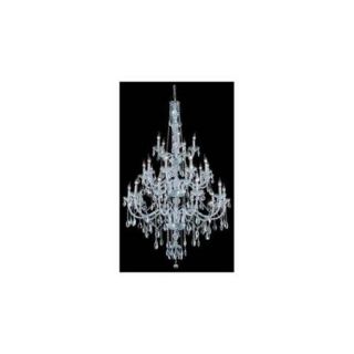 Verona Clear Crystal Chandelier w 25 Lights in Chrome (Elegant Cut)