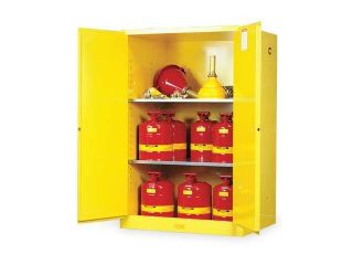 JUSTRITE 899000 Flammable Safety Cabinet, 90 Gal., Yellow