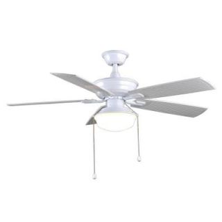 Home Decorators Collection Marshlands LED 52 in. Indoor/Outdoor White Ceiling Fan AL499 WH