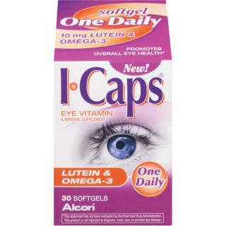 Alcon I Caps Lutein & Omega 3 Vitamin & Mineral Supplement Softgels, 30ct