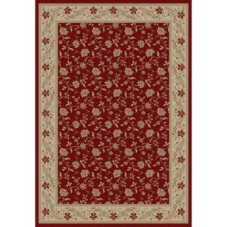Concord Global Trading Imperial Serenity Red 6 ft. 7 in. x 9 ft. 6 in. Area Rug 11306