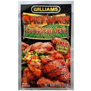 Williams Spicy Wings Caribbean Jerk Seasoning, 2.5 oz (Pack of 12)