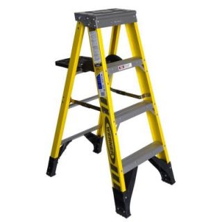 Werner 4 ft. Fiberglass Step Ladder with 375 lb. Load Capacity Type IAA Duty Rating 7304S