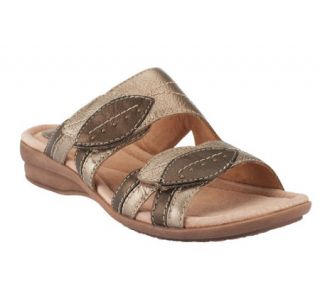 Clarks Artisan Leather Slide Sandals w/ Adj. Straps   Reid Point   A253591 —