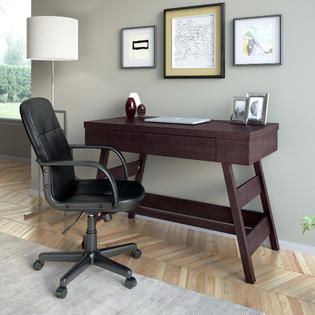 CorLiving WFP 970 Z1 Folio 2pc Modern Wenge Desk and Office Chair Set