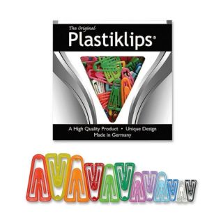 Plastic Paper Clips, Assorted Sizes, 315/BX, Assorted Colors