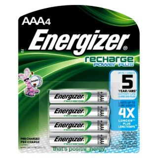 Energizer Recharge Power Plus AAA Batteries 4 Count (NH12BP 4)