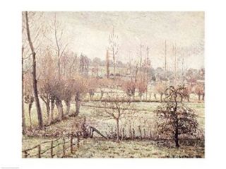 Snow Effect at Eragny, 1894 Poster Print by Camille Pissarro (24 x 18)