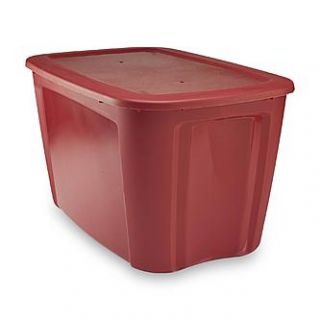 Essential Home 40 Gallon Storage Tote & Lid   Burgundy   Home