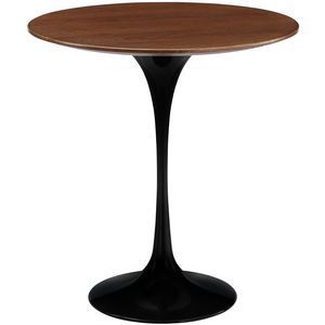 Lippa Wood Top Side Table in Black