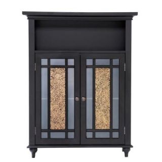 Elegant Home Fashions Winfield 34 in. H x 26 1/2 in. W x 12 in. D Double Doors Floor Cabinet in Dark Espresso with Mosaic HDT534