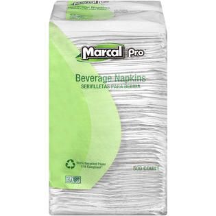 Marcal 1 Ply Beverage Napkins 500 CT PACK   Office Supplies