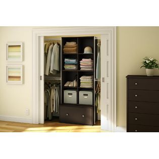 South Shore  Stor It Collection 4 Cubby Storage Unit Chocolate
