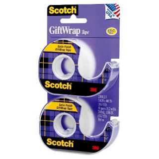 Scotch ® Giftwrap Tape, 3/4 x 600   2 Pack