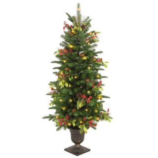 National Tree Co. 4 Green Pine Artificial Christmas Tree with 100