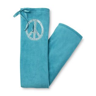 Joe Boxer   Womens Microfleece Pajama Pants   Peace Sign