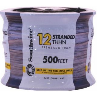 500 ft 12 AWG Stranded Brown Copper THHN Wire (By the Roll)