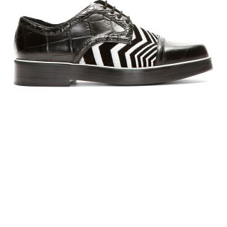 Nicholas Kirkwood Black Chevron Derbys