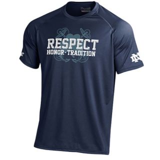 Under Armour College Respect Tech T Shirt   Mens   Basketball   Clothing   Notre Dame Fighting Irish   Navy
