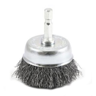 Forney 2 in. x 1/4 in. Hex Shank Coarse Crimped Wire Cup Brush 72729