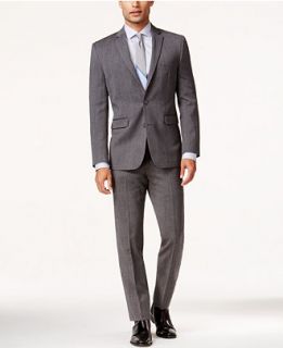 Vince Camuto Light Grey Flannel Slim Fit Suit   Suits & Suit Separates