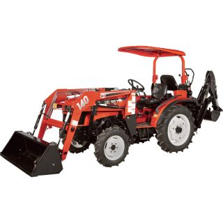 NorTrac 25XT 25 HP 4WD Tractor with Front End Loader & Backhoe — with R4 Tires