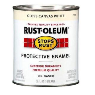 Rust Oleum Stops Rust 1 qt. Protective Enamel Gloss Canvas White Paint (Case of 2) 7789502