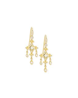 Eli Jewels Aegean Collection 18k Diamond Dangle Earrings