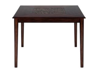 Jofran   697 50   Jofran Baroque Brown Contemporary Counter Height Square Table with Mosaic Inlay   Square Top   Tapered