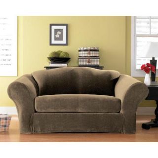 Sure Fit Stretch Pique Separate Seat Loveseat Slipcover