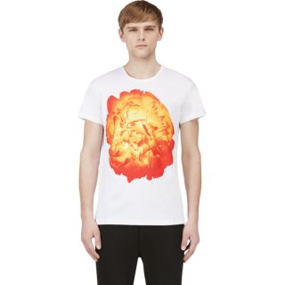 Jonathan Saunders White Peony Graphic T Shirt