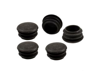 Plastic Screw Type Caps Furniture Covers 25mm Diameter 5 Pcs Black